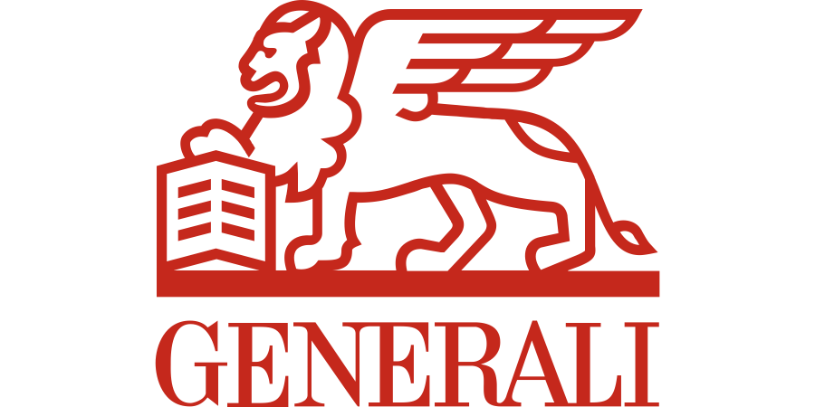 Logo von Generali mit einem Löwen und dem Schriftzug unterhalb des Symbols.